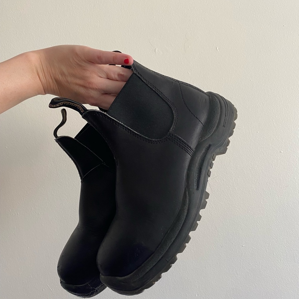 Steel-toed Blundstone Boots